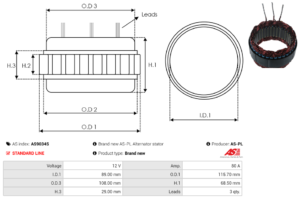 Stator alternateur AS9034S