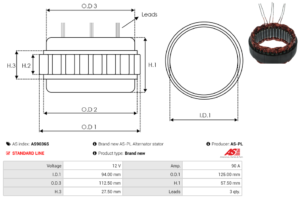 Stator alternateur AS9036S