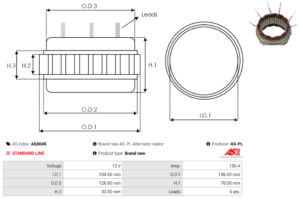 Stator alternateur AS0045