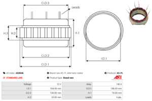 Stator alternateur AS0046