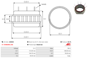 Stator alternateur AS0048