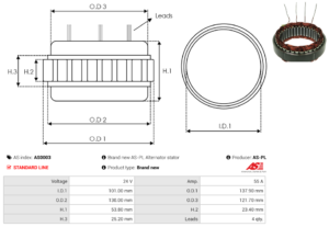 Stator alternateur AS0003