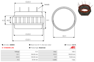 Stator alternateur AS0054