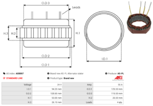 Stator alternateur AS0057