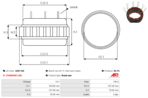 Stator alternateur AS0116S