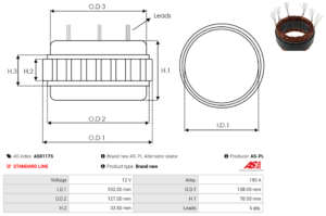 Stator alternateur AS0117S