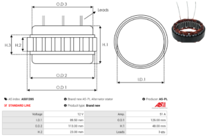Stator alternateur AS0120S
