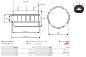 Stator alternateur AS0121S