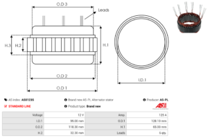 Stator alternateur AS0123S