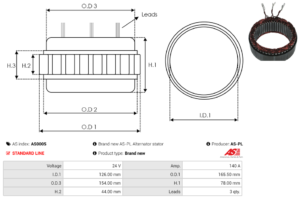 Stator alternateur AS0005
