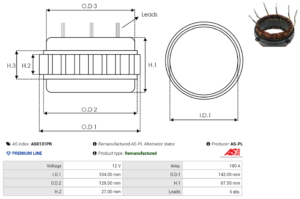 Stator alternateur AS0131PR