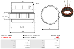 Stator alternateur AS0133S