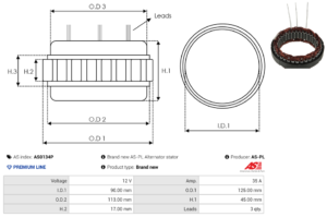 Stator alternateur AS0134P