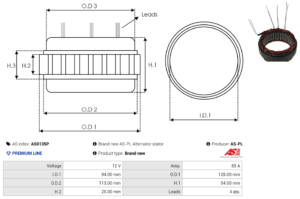Stator alternateur AS0135P
