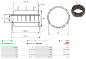 Stator alternateur AS1001