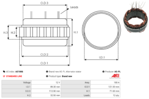 Stator alternateur AS1006