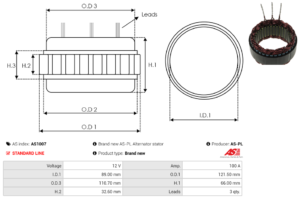 Stator alternateur AS1007
