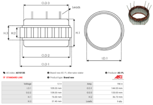 Stator alternateur AS1013S