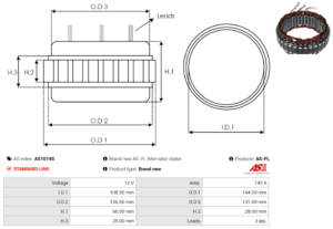 Stator alternateur AS1014S