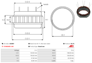 Stator alternateur AS2001