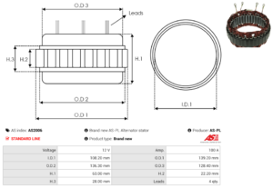 Stator alternateur AS2006