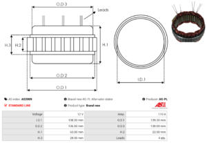 Stator alternateur AS2009