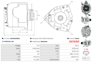 Alternateur A6230(DENSO)