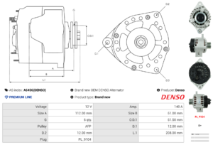 Alternateur A6456(DENSO)