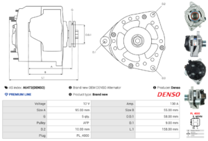 Alternateur A6473(DENSO)