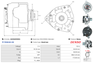 Alternateur A6352(DENSO)