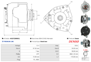 Alternateur A6527(DENSO)