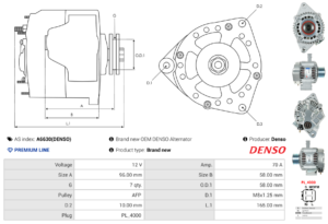 Alternateur A6630(DENSO)