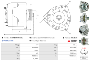 Alternateur A5367(MITSUBISHI)