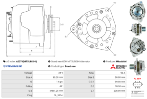 Alternateur A5379(MITSUBISHI)