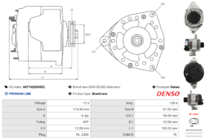 Alternateur A6714(DENSO)