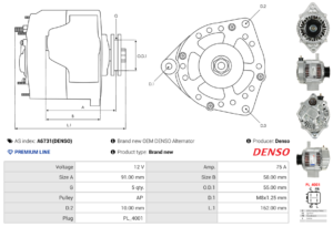 Alternateur A6731(DENSO)