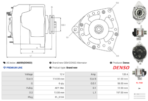 Alternateur A6059(DENSO)
