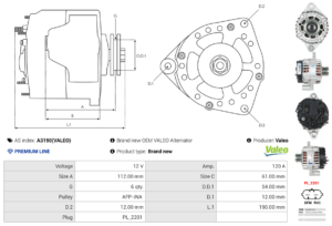 Alternateur A3190(VALEO)