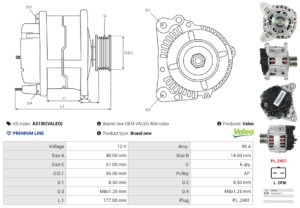 Alternateur A3130(VALEO)
