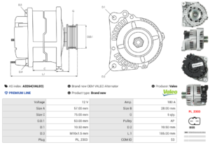 Alternateur A3264(VALEO)