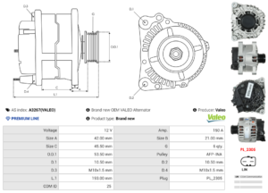 Alternateur A3267(VALEO)