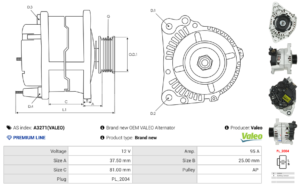 Alternateur A3271(VALEO)
