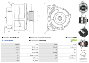 Alternateur A3315(VALEO)
