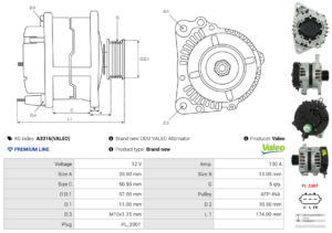 Alternateur A3316(VALEO)