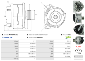 Alternateur A3103(VALEO)