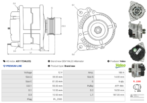 Alternateur A3117(VALEO)