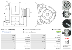 Alternateur A3120(VALEO)