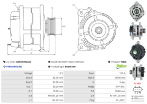 Alternateur A3435(VALEO)