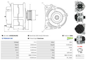 Alternateur A3532(VALEO)