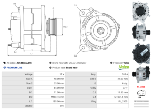 Alternateur A3548(VALEO)